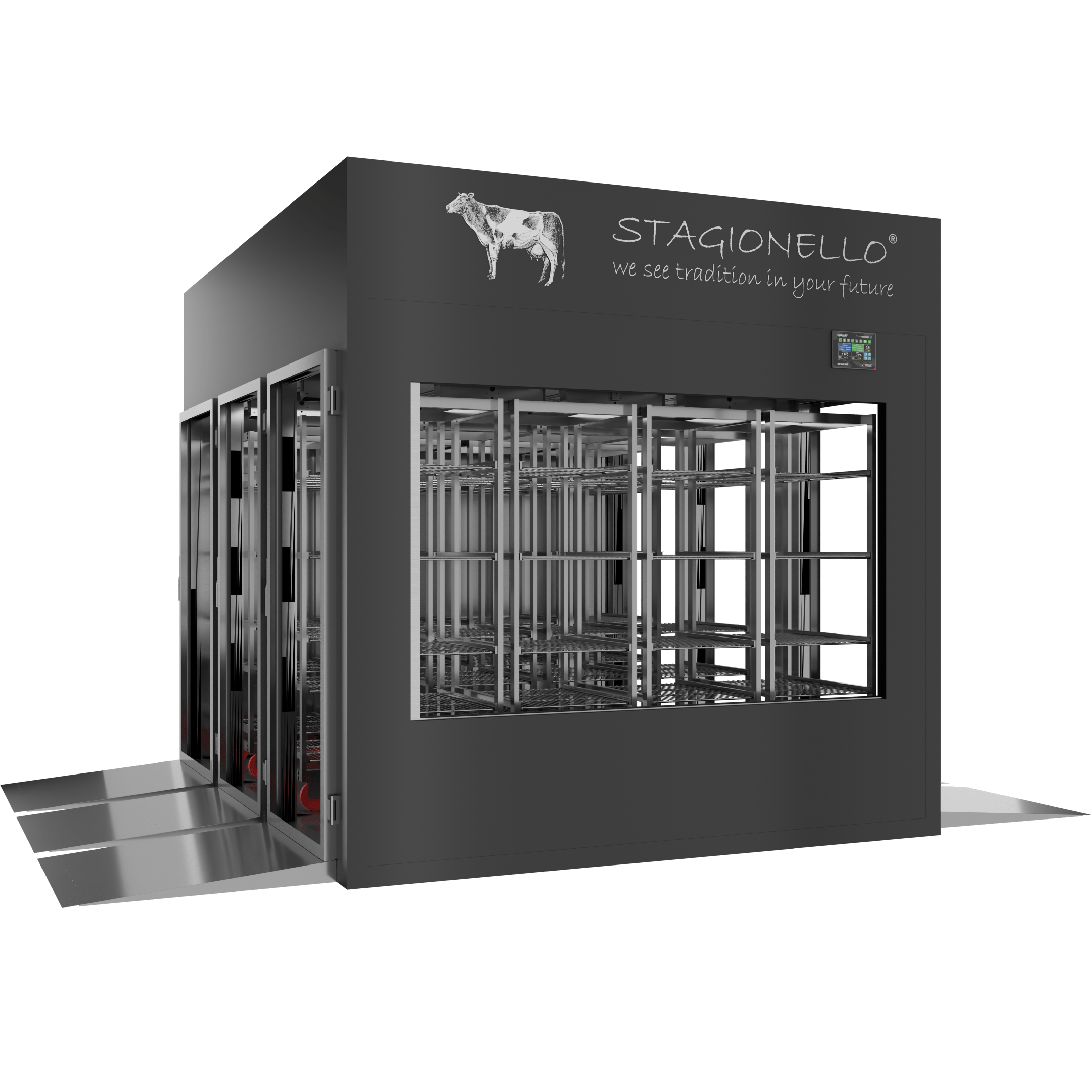 Stagionello® Meat Curing Device 1800 Kg Tunnel GLASS DOOR