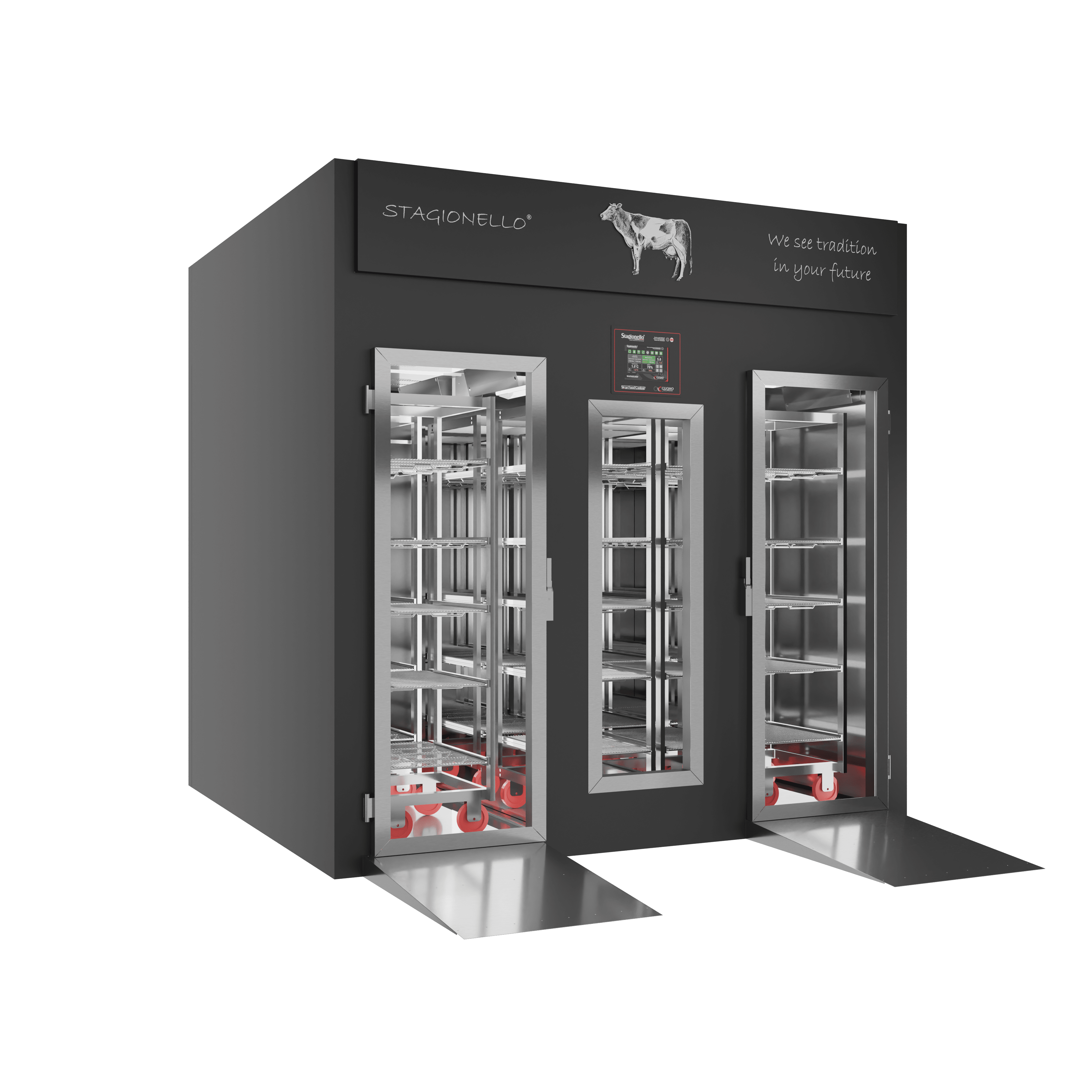 Stagionello® Meat Curing Device 1200 Kg Walk-in GLASS DOOR