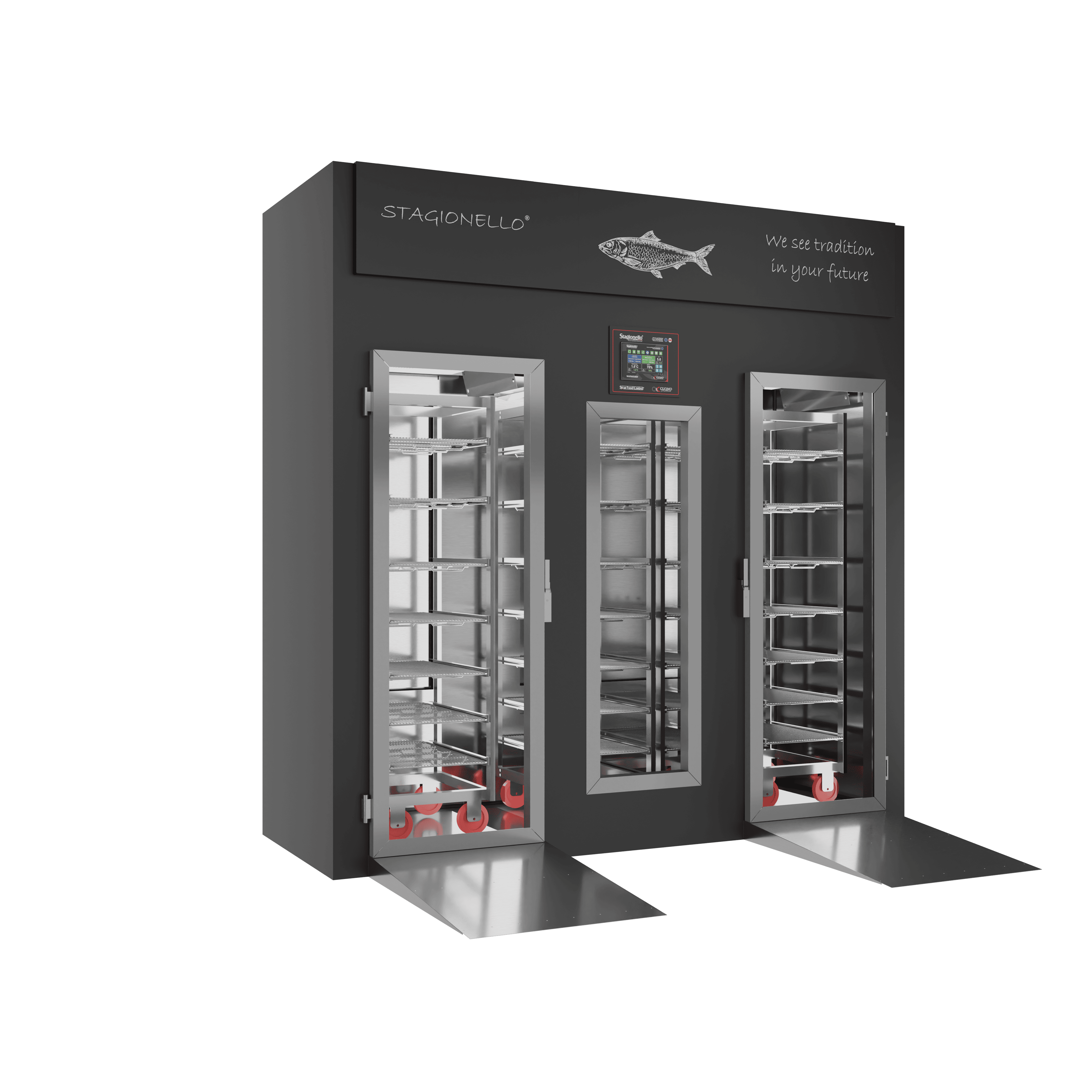 Stagionello® Fish Curing Device 400 Kg Walk-in GLASS DOOR