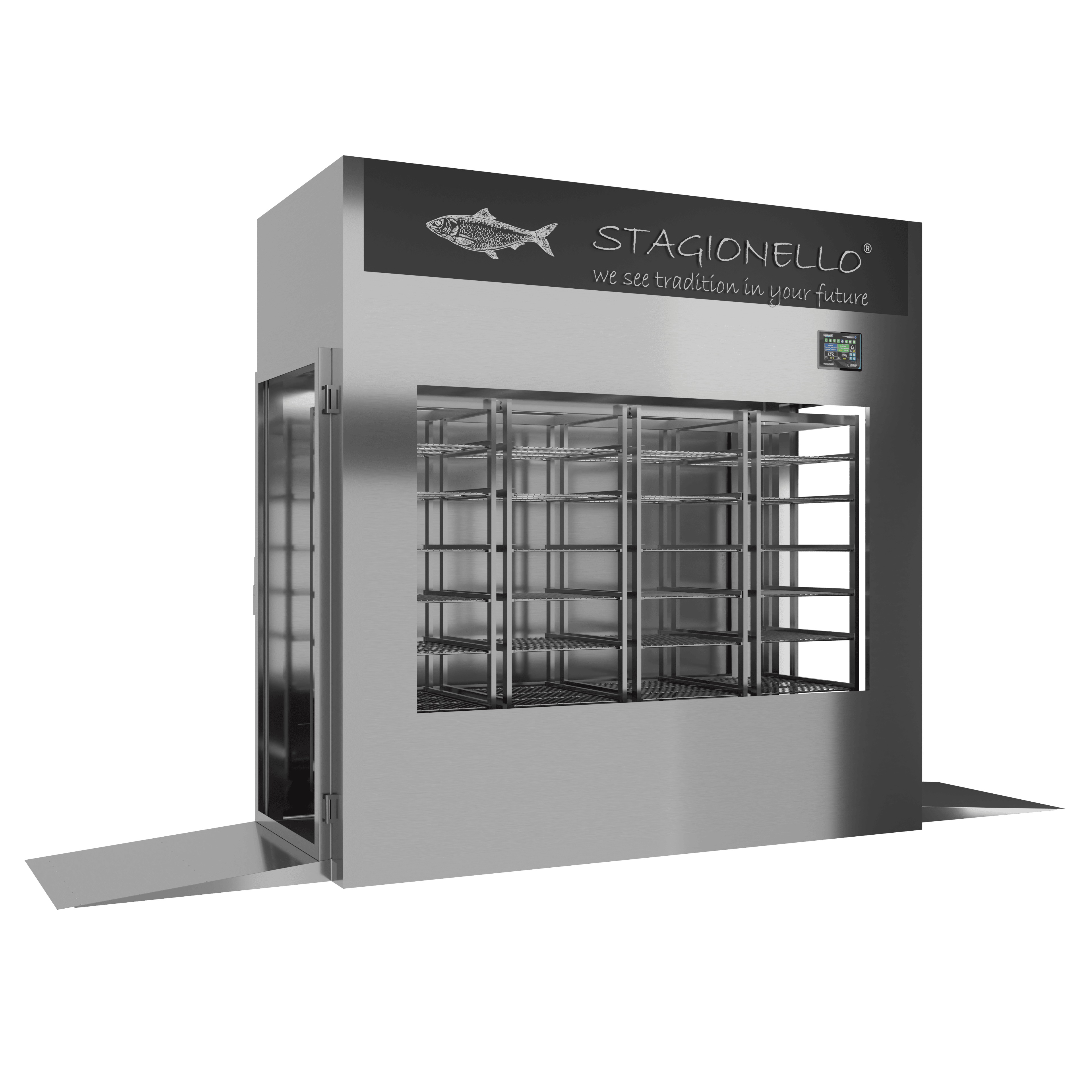 Stagionello® Fish Curing Device 600 Kg TUNNEL GLASS DOOR - Image 2