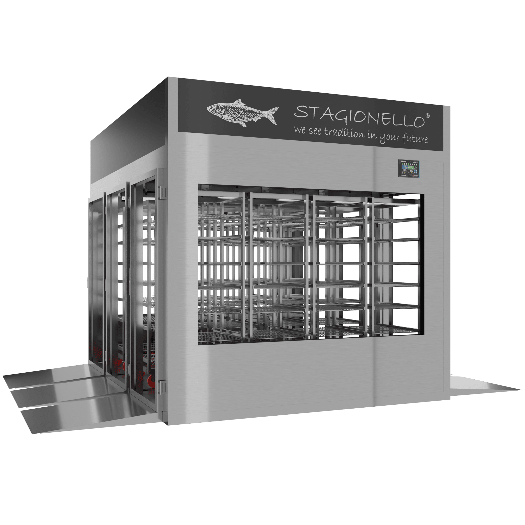 Stagionello® Fish Curing Device 1800 Kg Tunnel 4 glasses - Image 2
