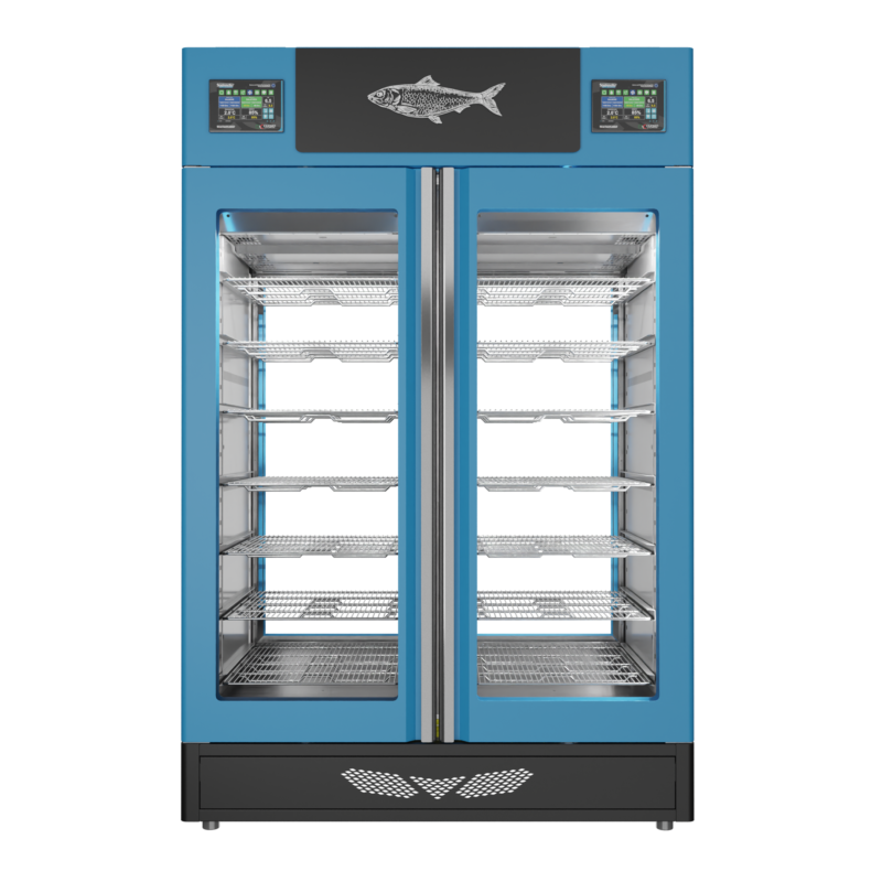 Stagionello® Fish Curing Device Twin 100 + 100 Kg 2 glasses - Image 2