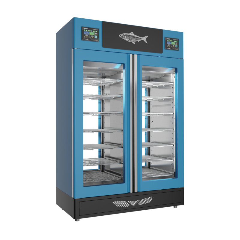 Stagionello® Fish Curing Device Twin 100 + 100 Kg 2 glasses - Image 3