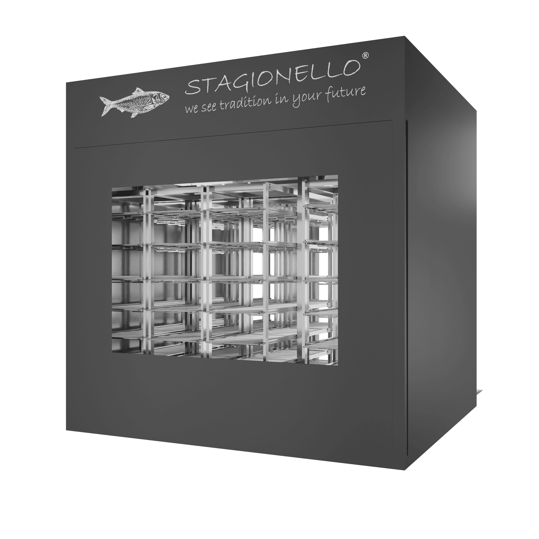 Stagionello® Fish Curing Device 1200 Kg Walk-in 2 glasses - Image 2