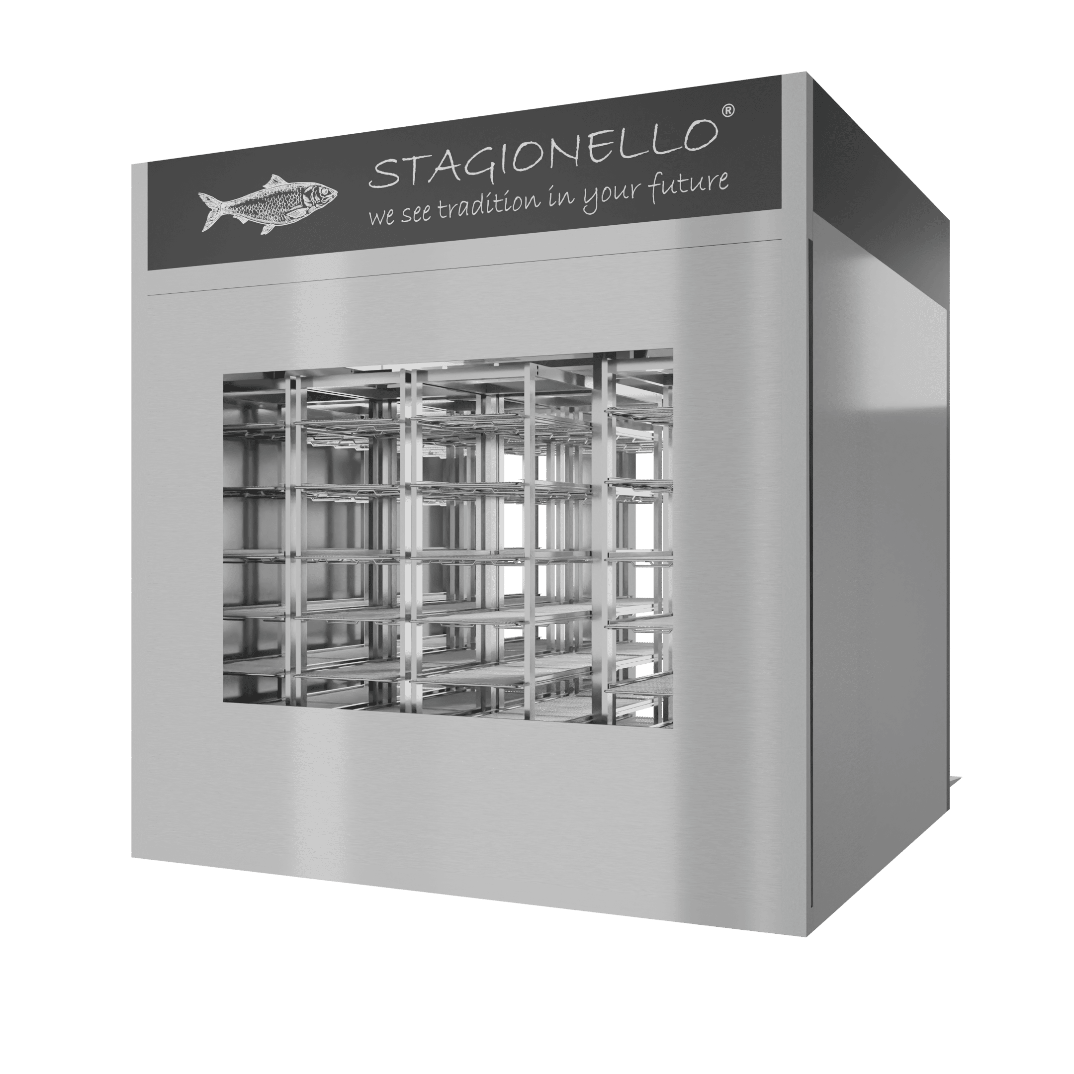 Stagionello® Fish Curing Device 1200 Kg Walk-in 2 glasses - Image 4