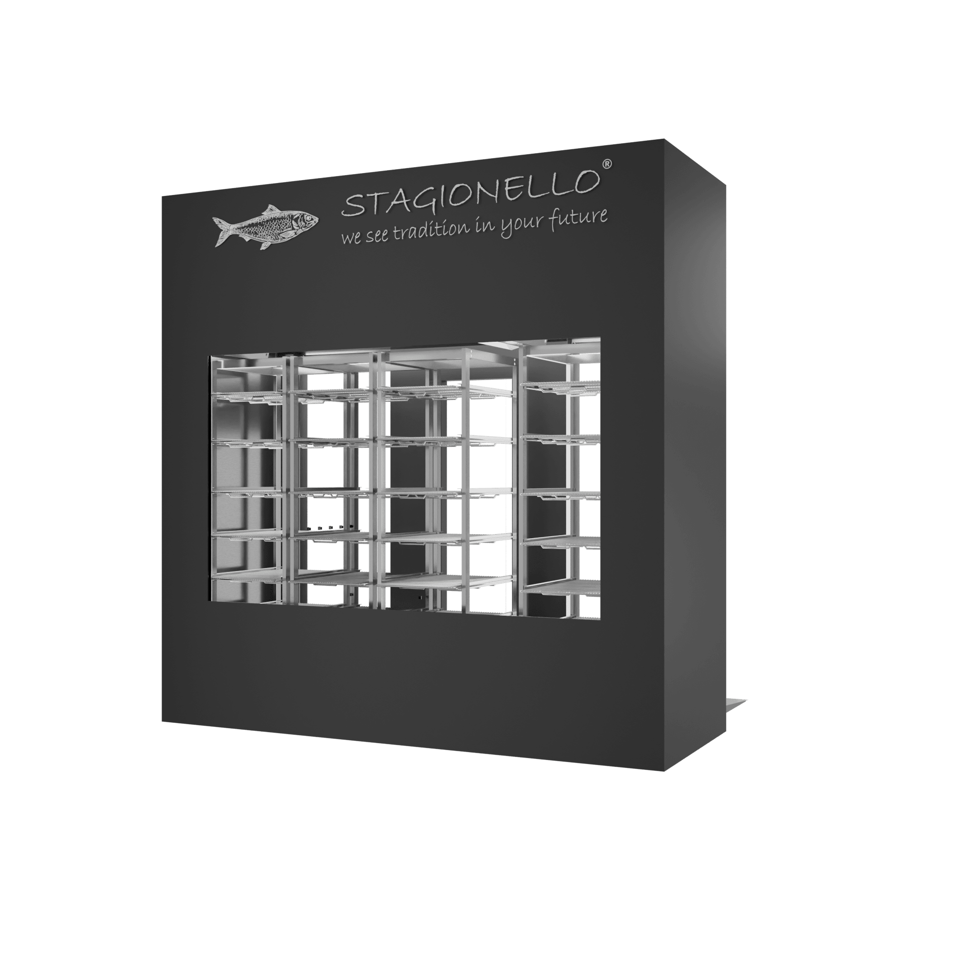 Stagionello® Fish Curing Device 400 Kg Walk-in 2 glasses - Image 2