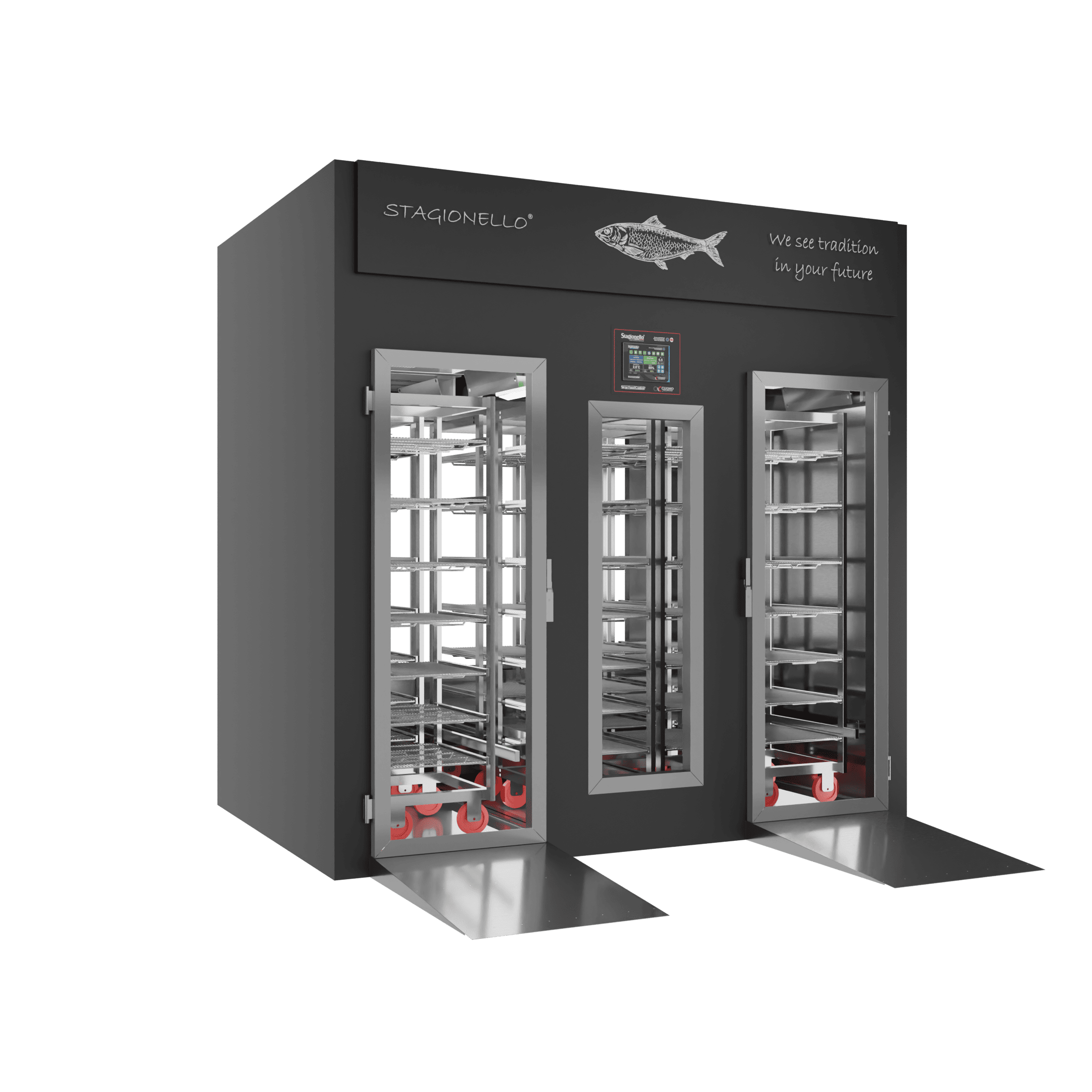 Stagionello® Fish Curing Device 800 Kg Walk-in 2 GLASSES