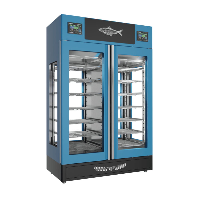 Stagionello® Fish Curing Device Twin 100+100 Kg 4 glasses - Image 3